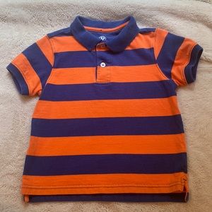 Rugby striped polo 💙🧡